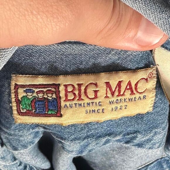 Vintage 90’s Big Mac Denim Button Up Shirt - Picture 3 of 6